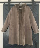 Uniqlo Fur Lined Suede Hooded Coat Photo 0