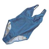 Pinup Vintage Style Blue Polka Dot Islander Swimsuit Size 8 GUC #1921 Photo 0