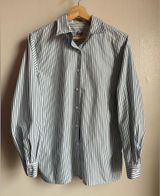 Foxcroft long sleeve button down shirt size 8 medium Photo 0