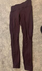Lululemon Fleece Lined Leggings Maroon Photo 0