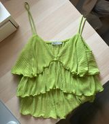 ZARA Green Ruffle  Top Photo 0