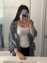 Stylish Sheer Cover Up Blue Size M Photo 0