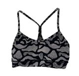 Lululemon Women's Flow Y sports bra black white gym yoga mesh back size 6 Photo 0