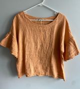 Viola Borghi Orange Linen Top Photo 0