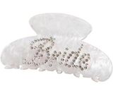 Bride Claw Clip Trendy Bachelorette Bridal Event Hair Accessory White Photo 0