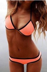 Swimwear Orange Bikini Set Photo 0