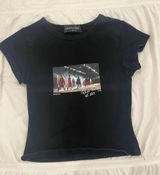 white fox black baby tee Photo 0