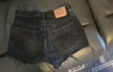 Levi’s Shorts 501 Denim High-Rise Cut-Off Black Photo 0