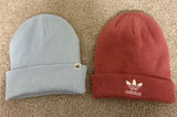 Dusty Rose Adidas and Light Blue AE beanies Photo 0