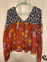 Floral Blouse Multi Size M Photo 0