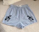 Japna lounge pj high rise blue white striped boxer shorts medium​ Photo 0
