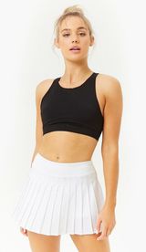 White Pleated Athletic Skort Photo 0