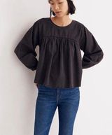 NWT !  Denim Shirred Swing Shirt in Lunar Wash Size: Large Photo 0