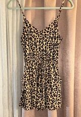 Divided Size 2 Leopard Print Spaghetti Strap Romper Photo 0