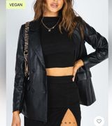 Leather jacket blazer NWT Princess Polly Photo 0