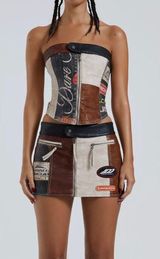 Jaded London Daytona vegan leather mini skirt Photo 0