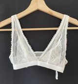 lace bralette white unlined sheer women's size XXS pullover bra lingerie under Photo 0