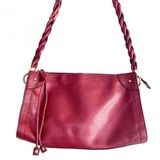 Relic Fossil Red Braided Strap medium Shoulder Bag purse gold hardware Photo 0