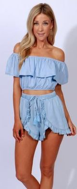 ThirtyOne Boutique Blue Two Piece Set Photo 0