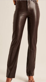 Abercrombie and fitch Brown faux Leather Pants Photo 0