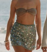 Lulus Spectacular Attitude Mint Sequin Micro Mini Skirt Green Photo 0