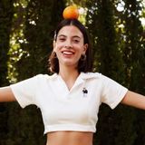 Cider Cropped Collared Bear Tee Photo 0