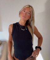 Cutest Simple Black Fitted Free People Tank Top Photo 0