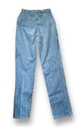 Vintage Rocky Mountain Clothing Striped High-Rise Medium Wash Western Jean Photo 0