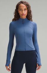 Lululemon Define Pitch Blue Nulu Full Zip Cropped Jacket Photo 0