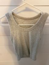 Hollister Grey Cropped Tank Top XS Photo 0