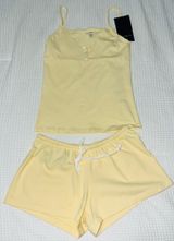 Brandy Melville Yellow Tank and Short Set - OS Photo 0