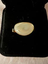 Gorgeous Ladies Golden Faux Gemstone Adjustable Statement Ring Size 7 Photo 0