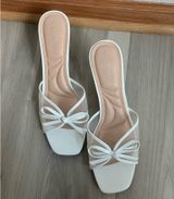 White Bow Kitten Heels  Photo 0