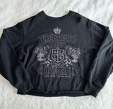 Hollister Graphic Band Crewneck Cropped Sweatshirt Women’s Size Small Photo 0