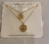 Amber Sceats NWT  Double Gold Coin Necklace Photo 0