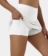 Halara white golf skirt with shorts and pockets Photo 0