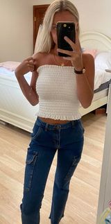 Boohoo White Tube Top Photo 0