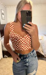 BaeVely Checkered Too Red Size M Photo 0