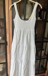 ASOS DESIGN maxi dress embroidered smocked eyelet slit bridal tank sleeveless Photo 0