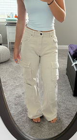 Cotton on cargo wide leg jeans Photo 0