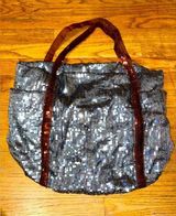 Gap  Silver And Bronze Sequin Tote Bag! Photo 0