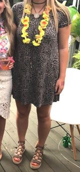 fab'rik Leopard Print T Shirt Dress Photo 0