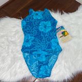 Catalina Vintage NWT  Swimsuit One Piece Hawaiian Blue Size 6 Photo 0