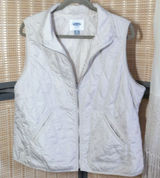 Old Navy Lightweight Winter White Quilted Vest Photo 0