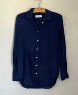 Everlane Blue Silk Button Down Shirt. Size 2 Photo 0