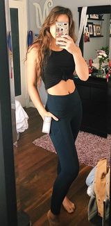 90 Degrees by Reflex Navy Leggings Photo 0