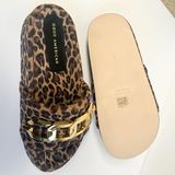 Good American New  Leopard Chain Platform Slides 7.5 Photo 0