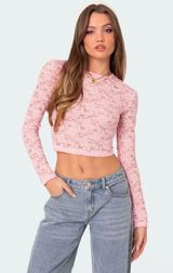 Pink Lace Top Photo 0