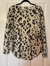 Tickled Teal Leopard Tunic Long Sleeve Photo 0