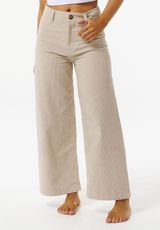 Rip Curl Stevie Cord Pant Womens Medium High Rise Wide Leg Crop Corduroy Cotton Photo 0